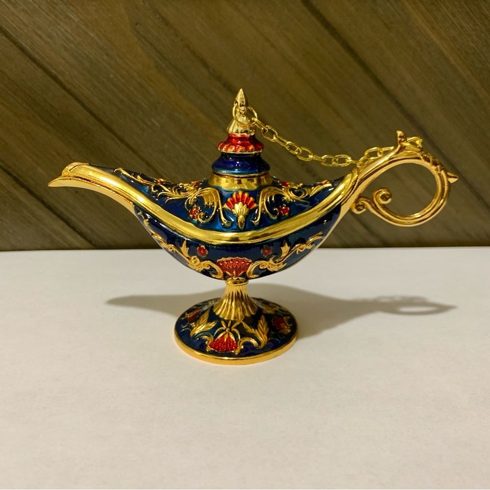 Gold And Blue Small Genie Lamp